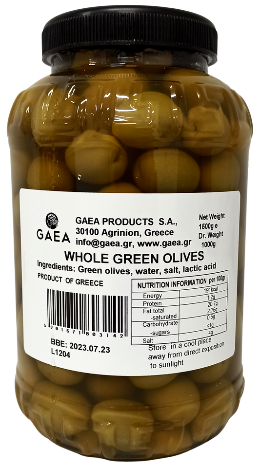 GAEA  GREEN OLIVES WHOLE